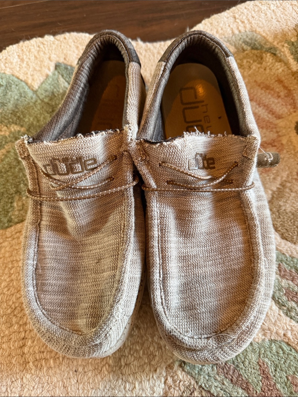 Hey Dude Men's Slip-On Loafers in Beige